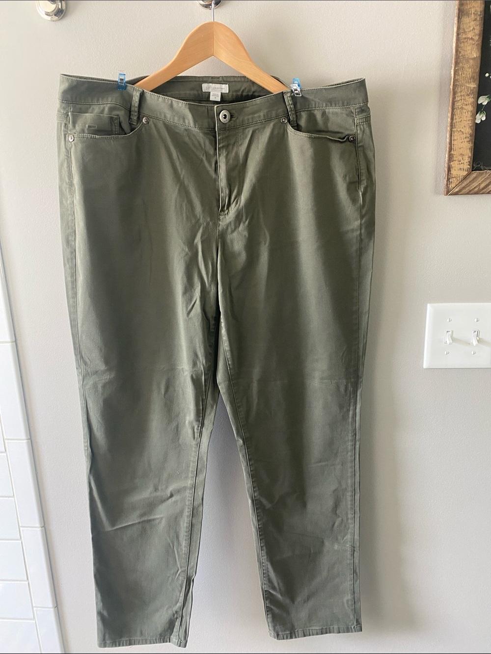 J. Jill Olive Green Stretch Chinos